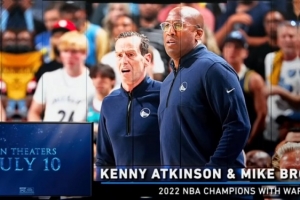 勇士系冠军助教!阿特金森和迈克·布朗2022年曾在勇士共事配图
